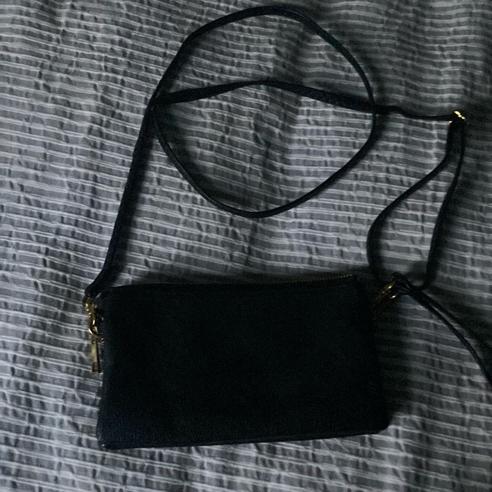 Leather crossbody/wristlet